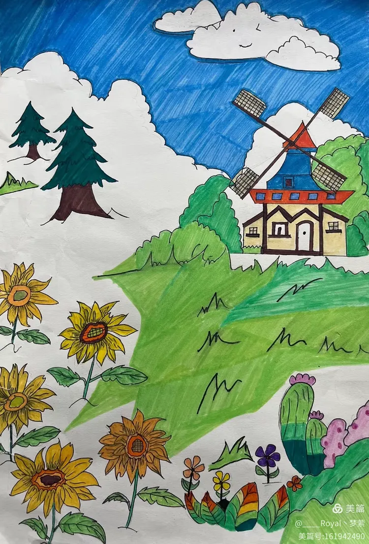 —莱阳市实验中学初一寒假美术作业展